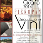 Menu for Wine, Shine & Dine 6/12/14 featuring Pieropan at La Loggetta!